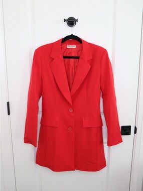 Scarlet Longline Women's Blazer by Maia Hemera